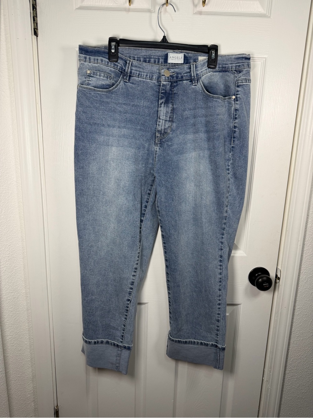 Angels Light Blue Cropped Ankle Jeans